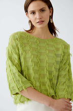 Pea Green Tonal Check Pullover