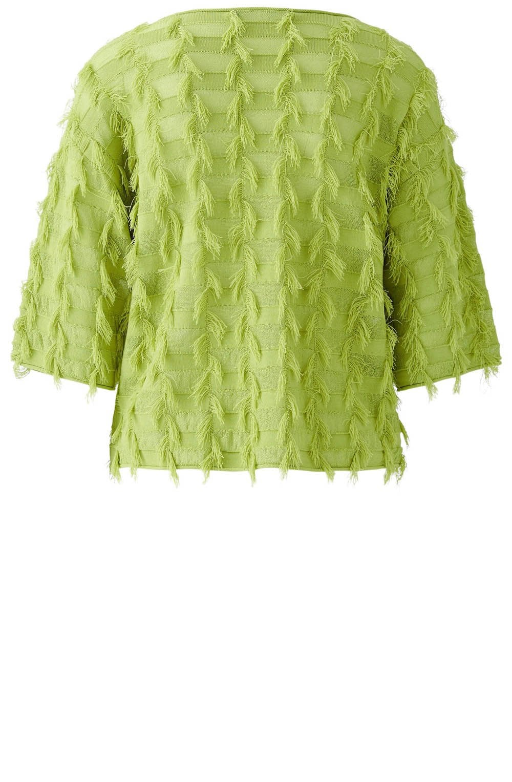 Pea Green Tonal Check Pullover