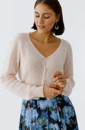 Peach whip Angel Yarn Shortened Cardigan
