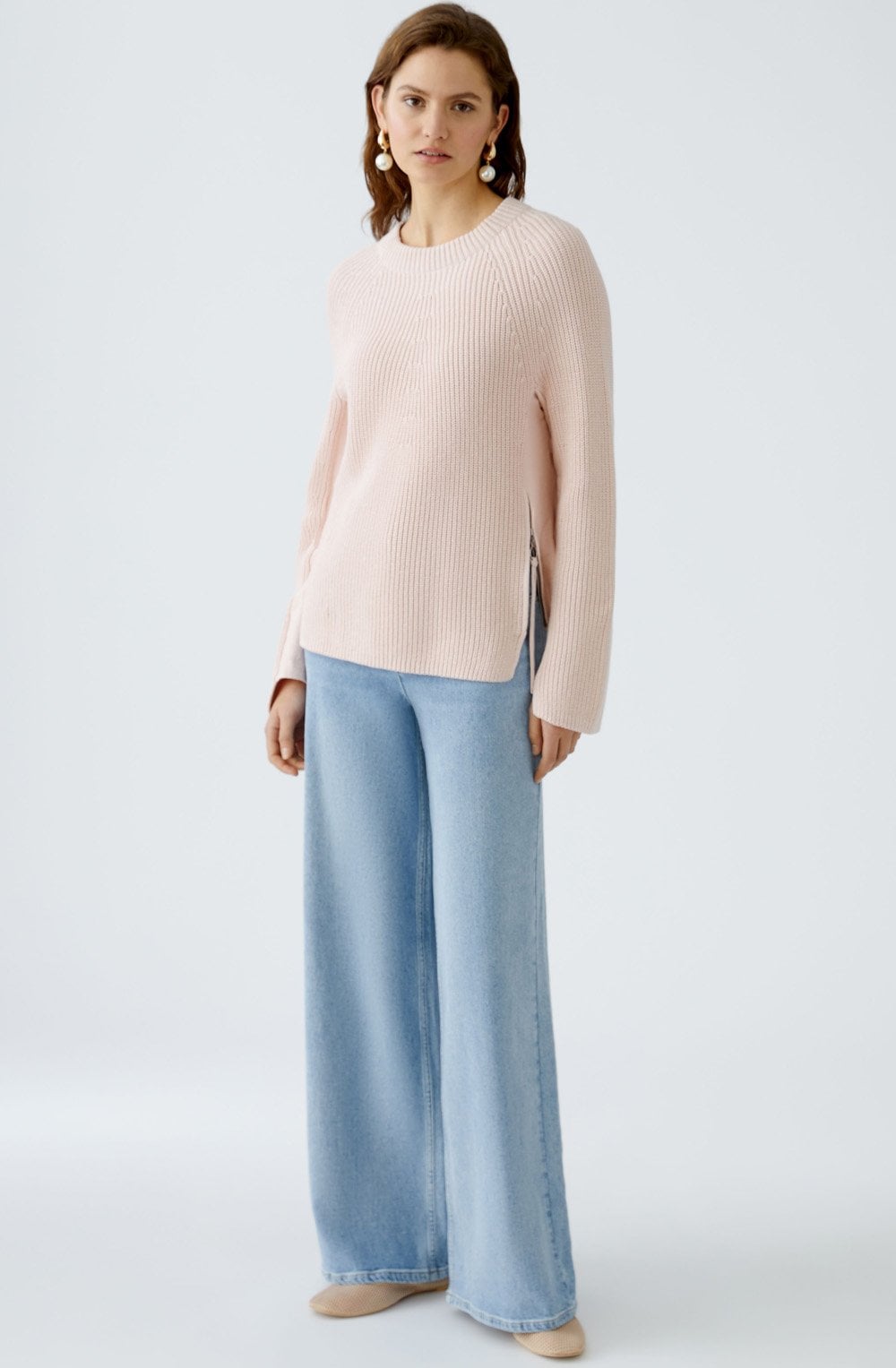 Peach Whip Jumper With Zip Detail