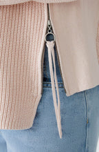 Peach Whip Jumper With Zip Detail