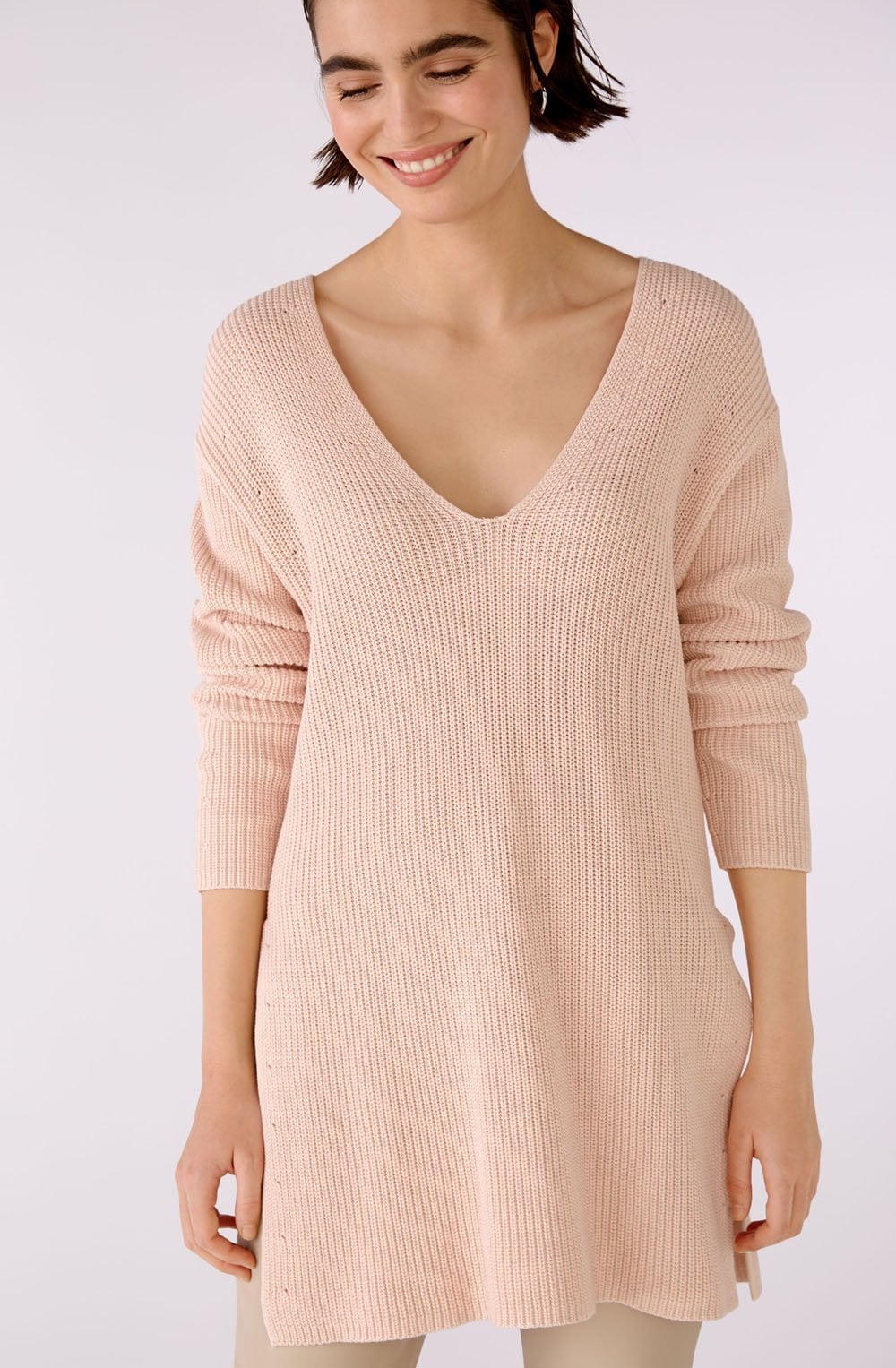 Peach Whip Knitted Long Jumper