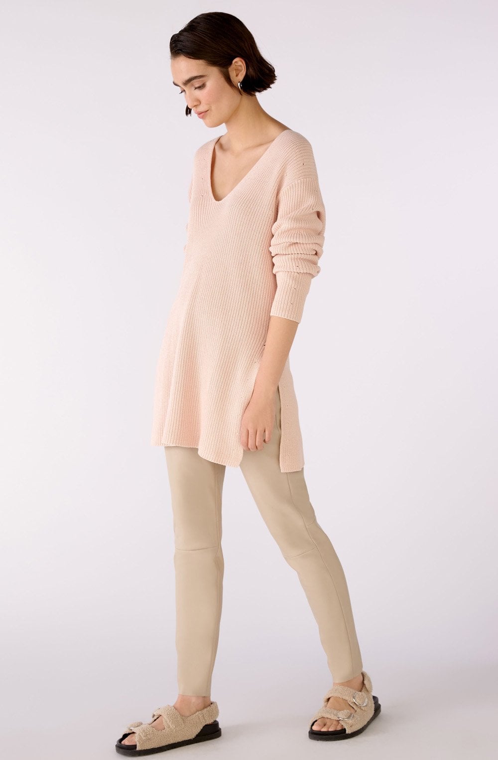 Peach Whip Knitted Long Jumper