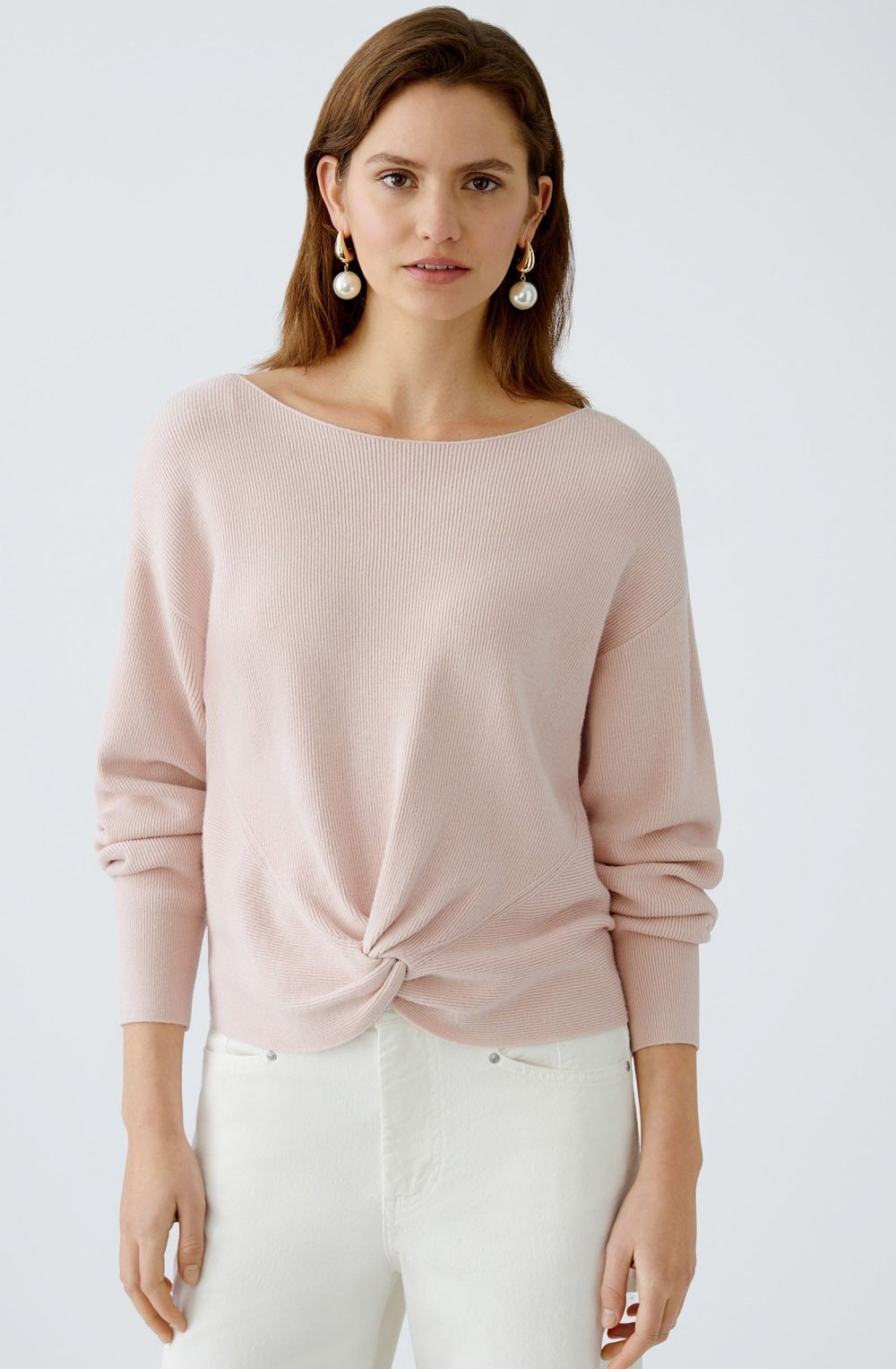 Peach Whip Knotted Front Jumper