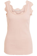 Peach Whip Lace Detail Vest Top