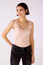 Peach Whip Lace Detail Vest Top