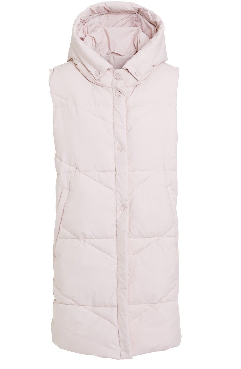 Peach Whip Long Padded Gilet