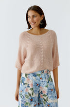 Peach Whip Losse Ribbon Knit Pullover