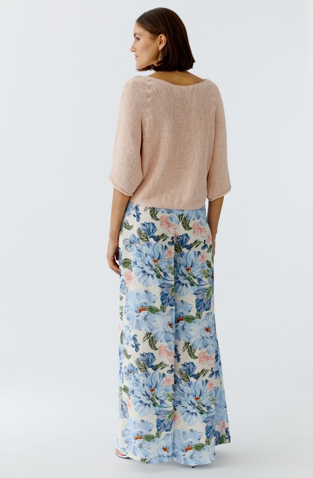 Peach Whip Losse Ribbon Knit Pullover