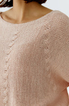 Peach Whip Losse Ribbon Knit Pullover