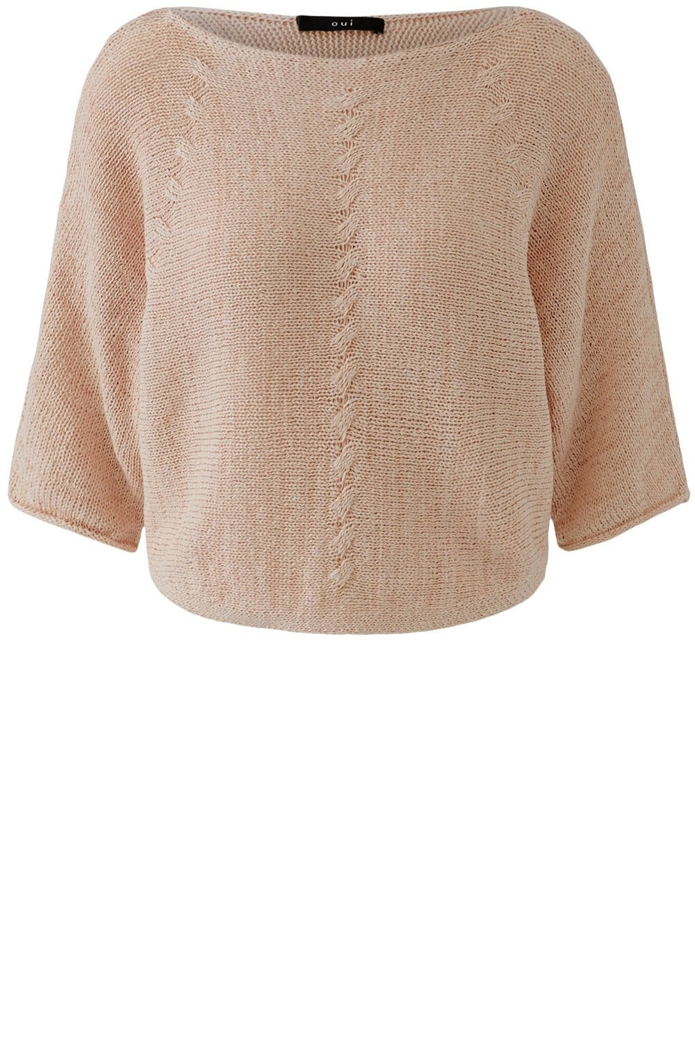 Peach Whip Losse Ribbon Knit Pullover