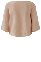 Peach Whip Losse Ribbon Knit Pullover