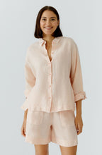 Peach Whip Oversized Linen Blouse