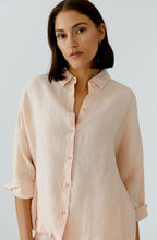 Peach Whip Oversized Linen Blouse