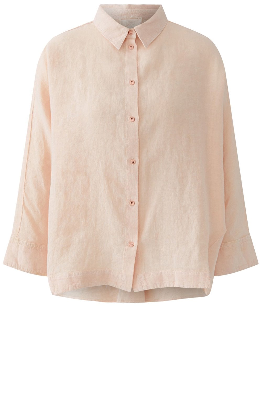 Peach Whip Oversized Linen Blouse