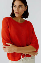 Pinciana Orange Linen Sleeve Pullover