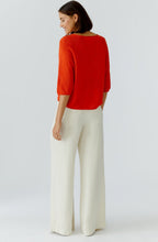 Pinciana Orange Linen Sleeve Pullover