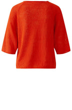 Pinciana Orange Linen Sleeve Pullover