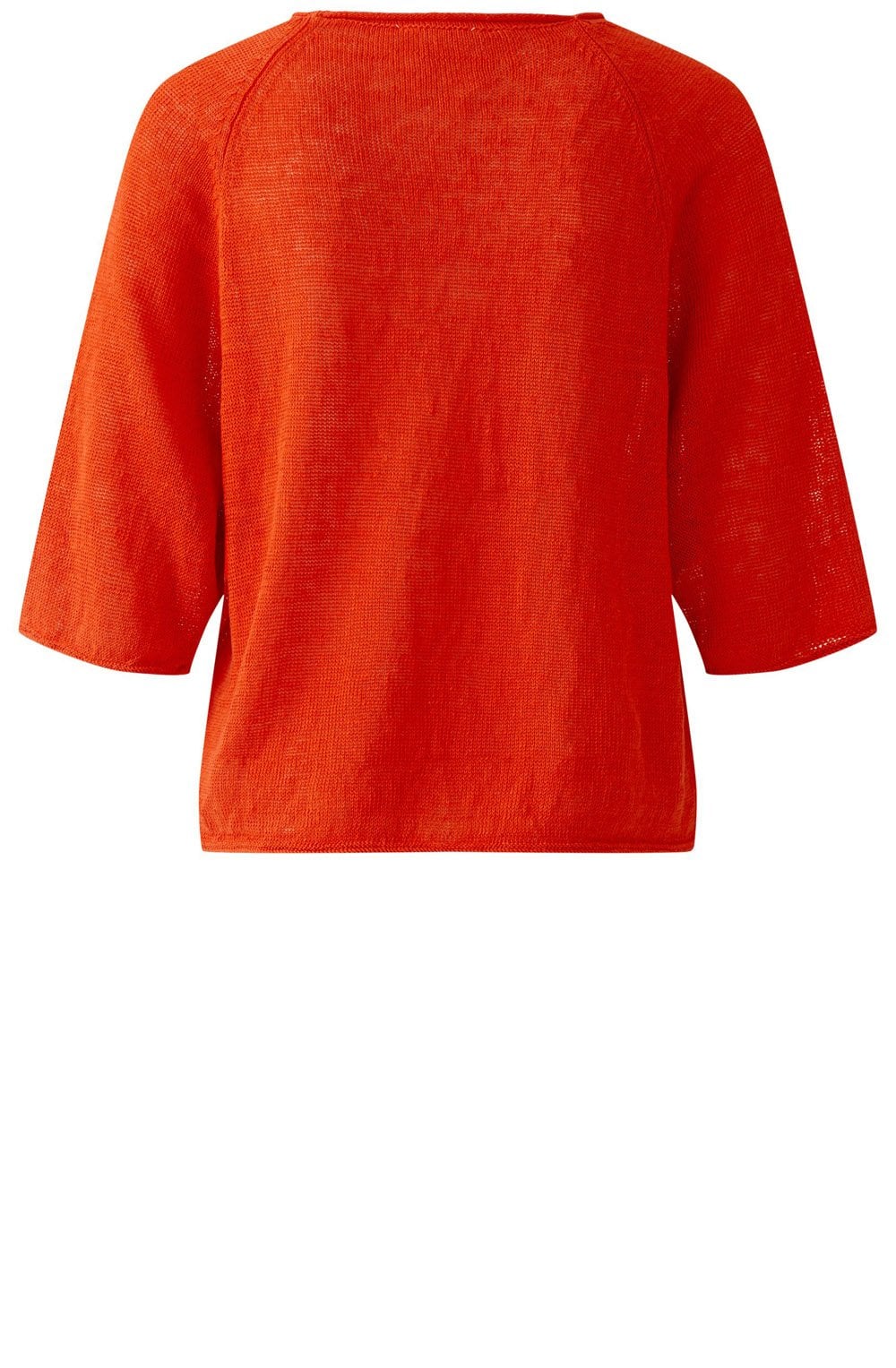 Pinciana Orange Linen Sleeve Pullover