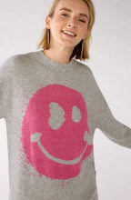 Pink and Grey Take The Time To Smile Oversized Jumper