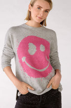 Pink and Grey Take The Time To Smile Oversized Jumper