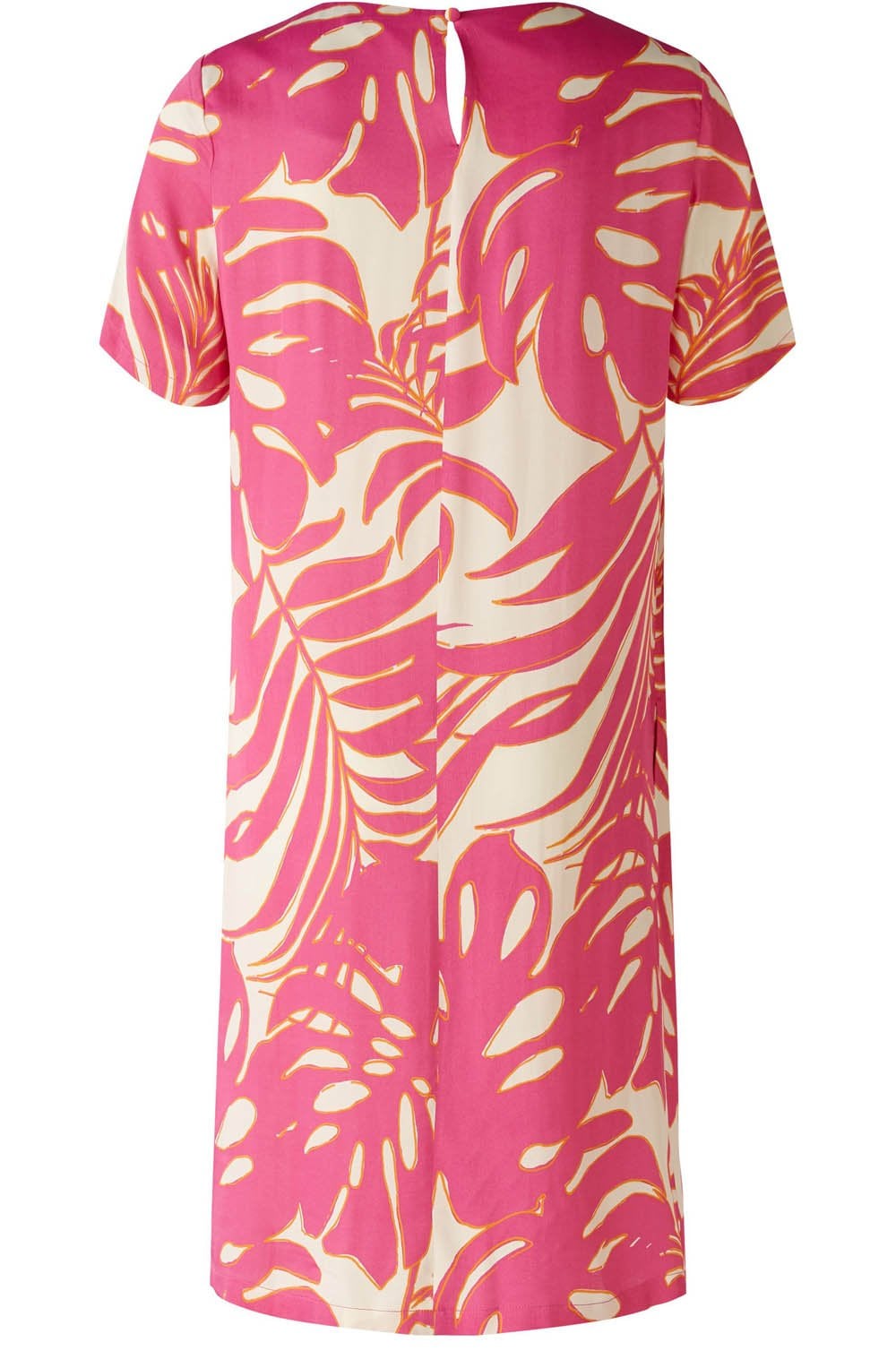 Pink and Off White Floral Shift Dress