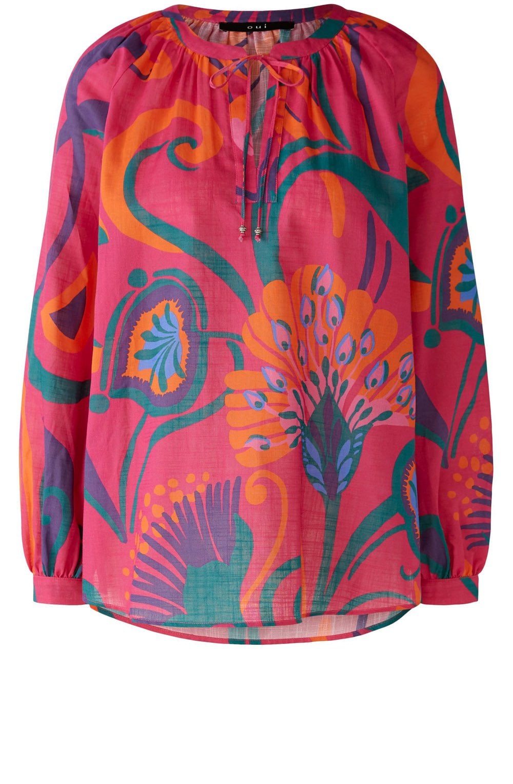 Pink and Orange Floral Print Tunic