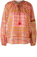 Pink and Orange Retro Cotton Voile Tunic