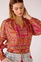 Pink and Orange Retro Cotton Voile Tunic