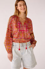 Pink and Orange Retro Cotton Voile Tunic
