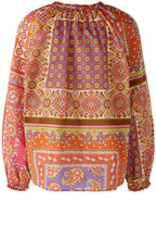 Pink and Orange Retro Cotton Voile Tunic