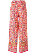 Pink and Orange Retro Print Jersey Trousers