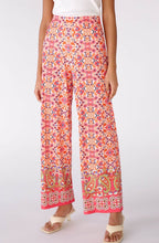 Pink and Orange Retro Print Jersey Trousers