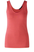 Pink and Orange Striped Jersey Vest Top