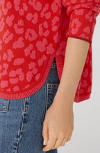 Pink and Red Leo Print Soft Touch Jumper