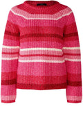 Pink and Red Striped Relaxed Jumper