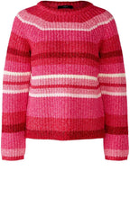 Pink and Red Striped Relaxed Jumper