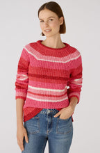 Pink and Red Striped Relaxed Jumper