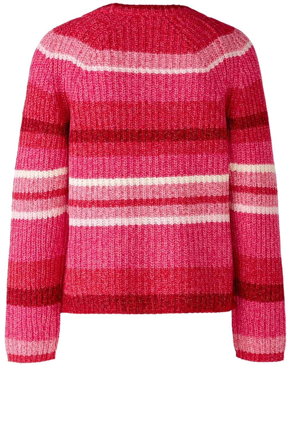 Pink and Red Striped Relaxed Jumper