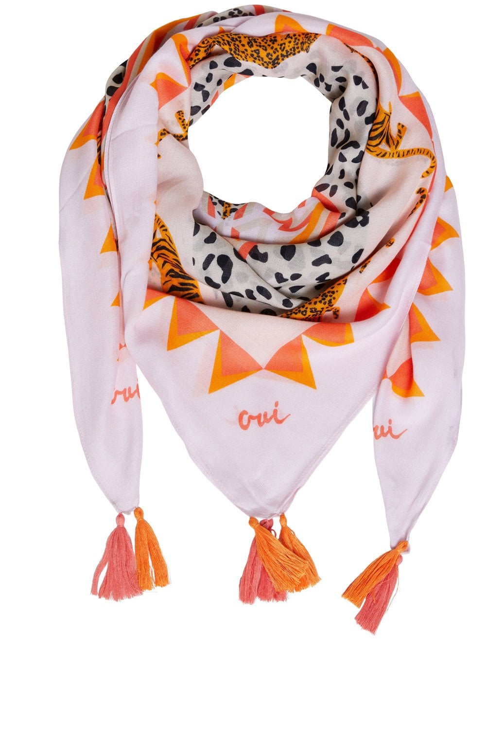Pink Animal Print Scarf