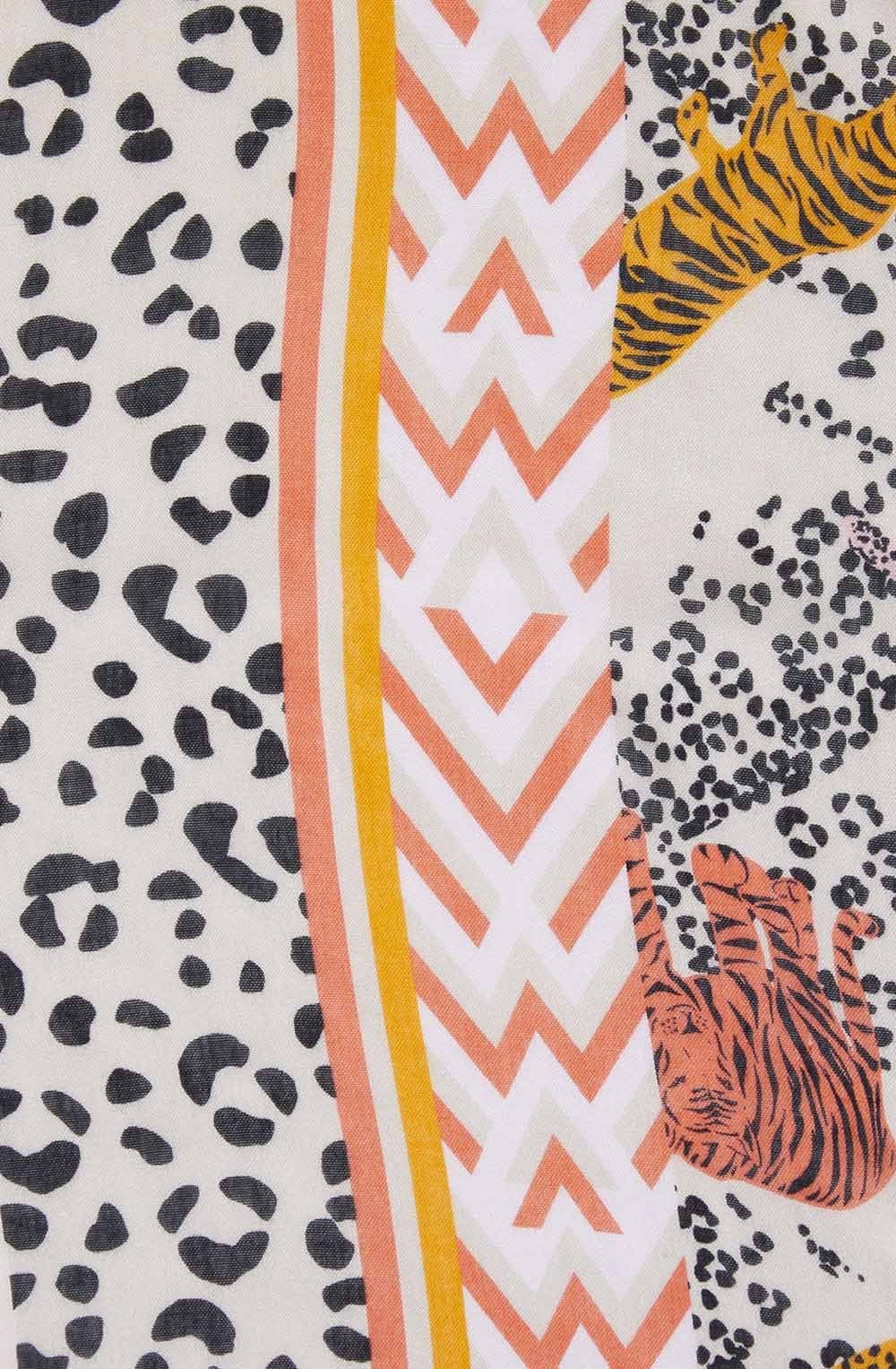 Pink Animal Print Scarf