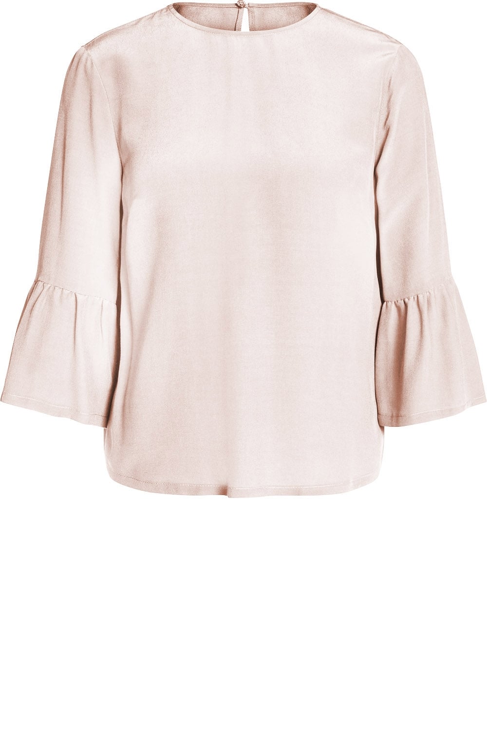 Pink Bell Sleeve Blouse