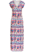 Pink & Blue Aztec Print Dress