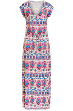 Pink & Blue Aztec Print Dress