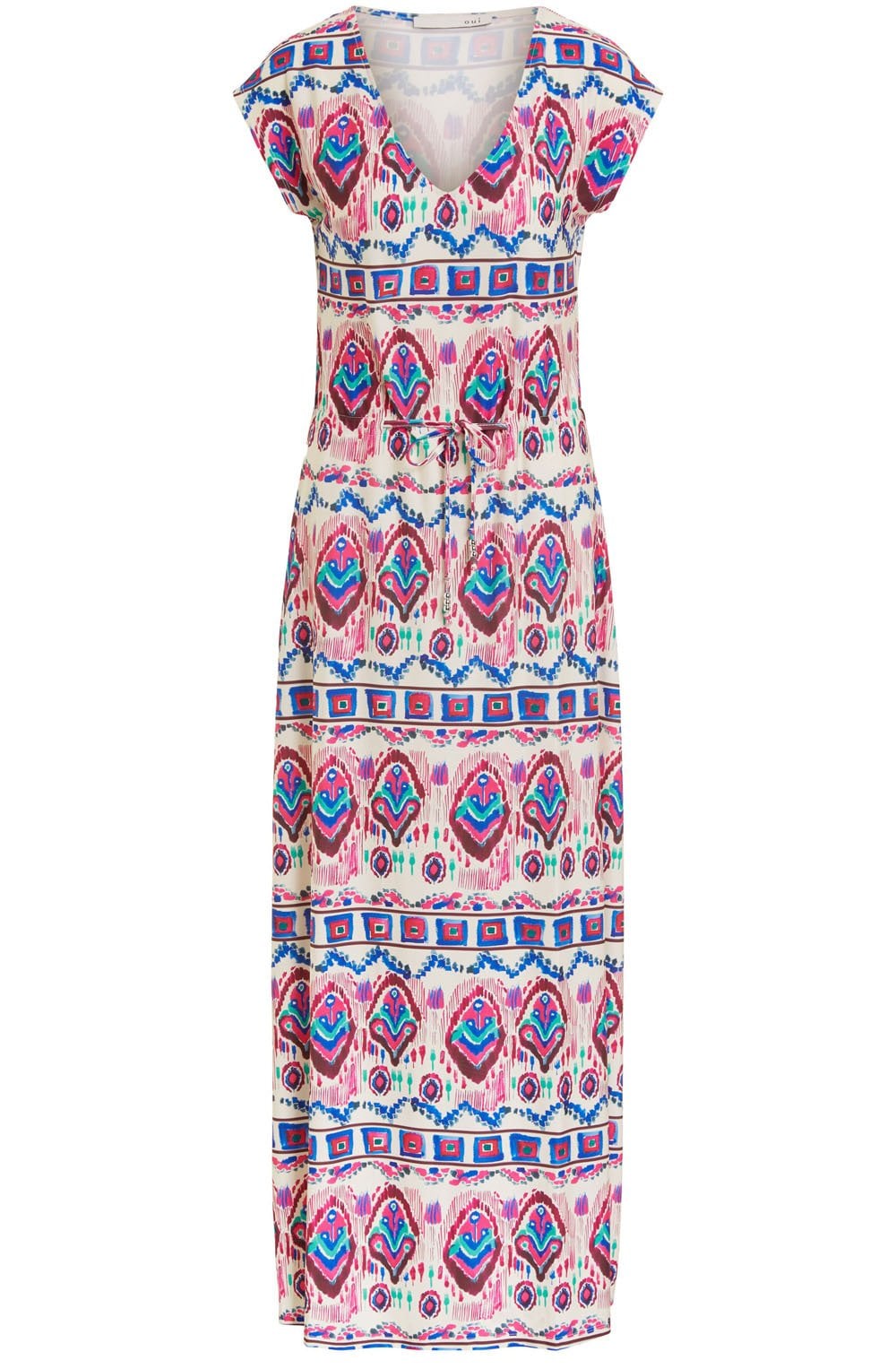 Pink & Blue Aztec Print Dress
