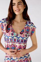 Pink & Blue Aztec Print Dress