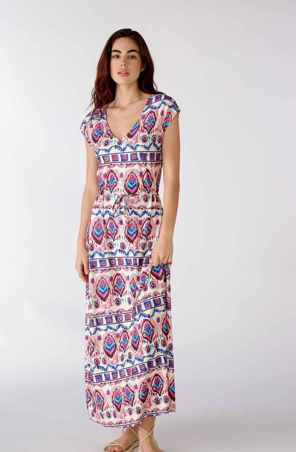 Pink & Blue Aztec Print Dress