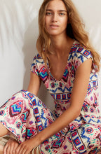 Pink & Blue Aztec Print Dress