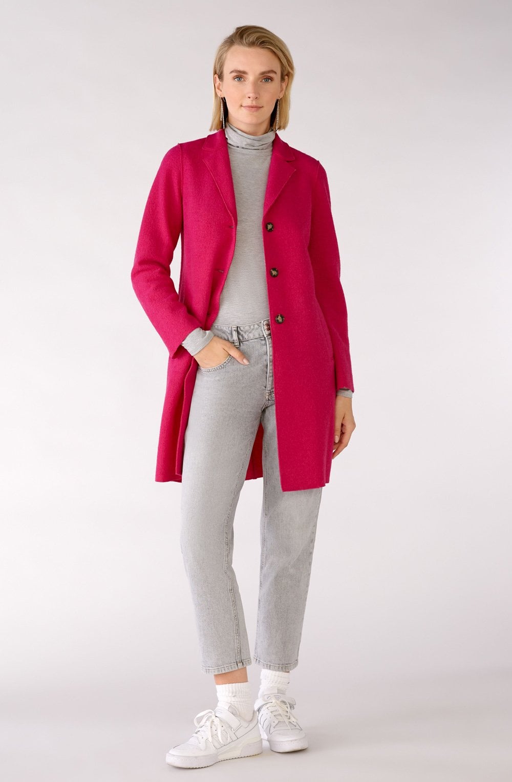 Pink Boiled Wool Coat