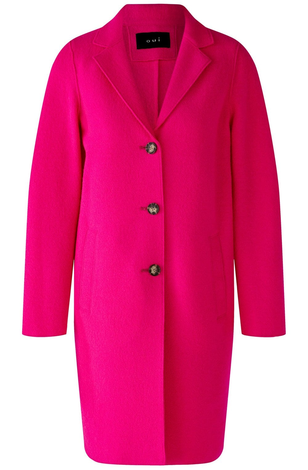 Pink Boiled Wool Coat